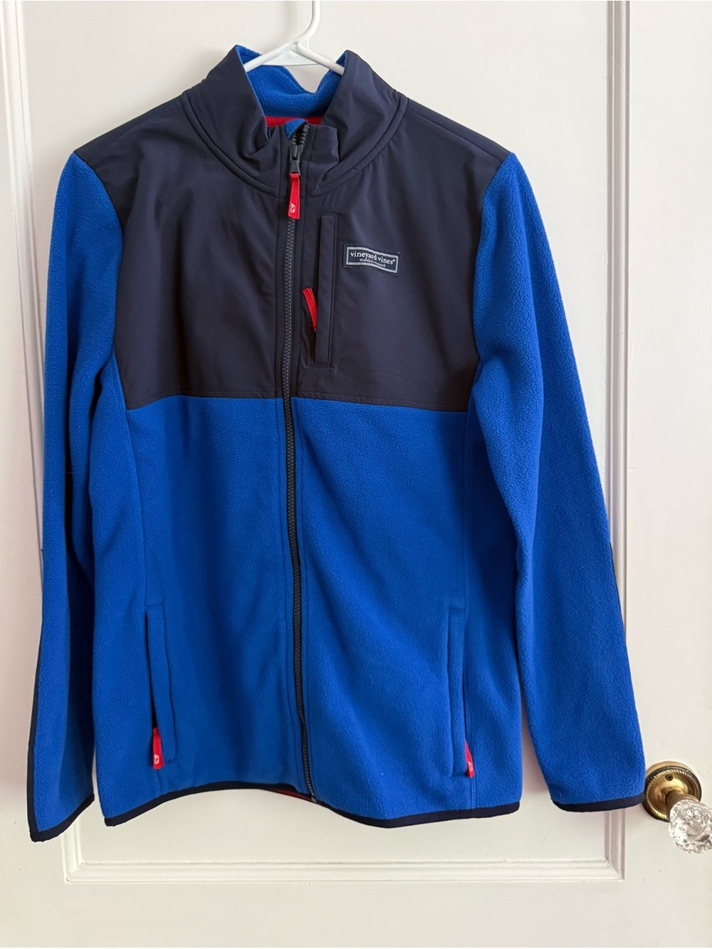 Vineyard Vines Royal Blue and Navy Full-Zip Fleece Jacket